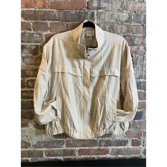 Nine West Women’s Plus Size 0x Ivory/Cream Lightweight  Utility Bomber Jacket - Picture 2 of 6